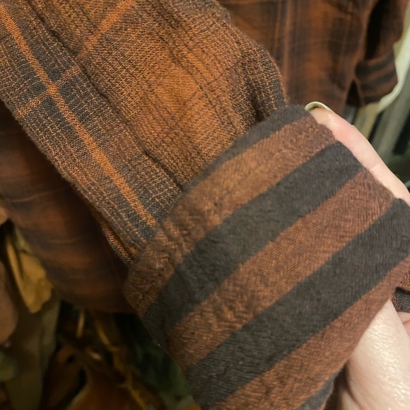 New With Tags Madewell Flannel Shacket Button Down - Picture 5 of 5